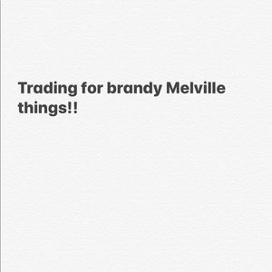 Trading items for brandy Melville items!